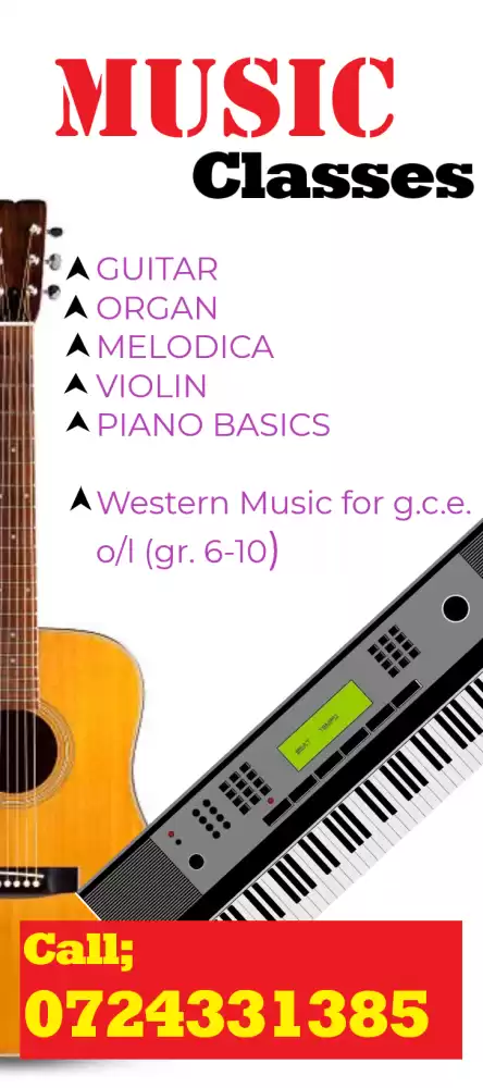 GUITAR, PIANO, ORGAN, VIOLIN CLASSES