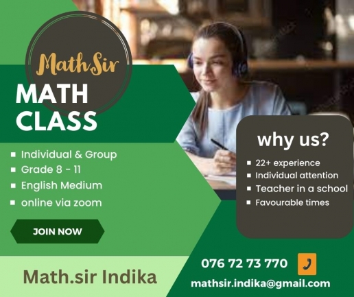 📚🔢 Hey there! Ready to crush those math exams? Check out Math.Sir Indika Math Classes! 🎓✨