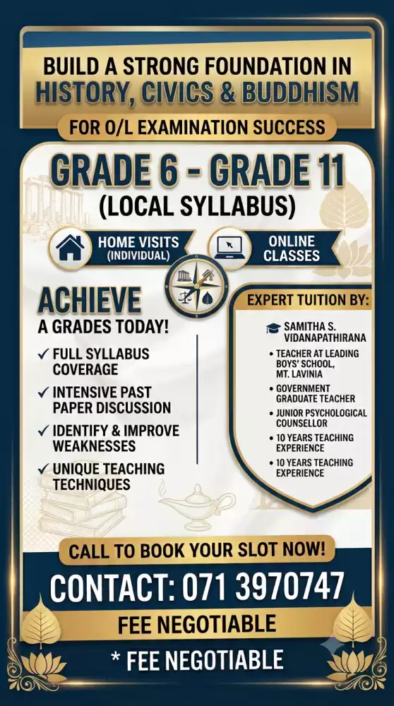 📚 History, Civics & Buddhism Classes: Grades 6 – 11