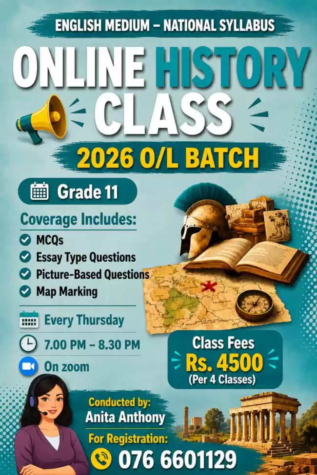 History Class - Grade 11 (2026 Batch) New Batch
