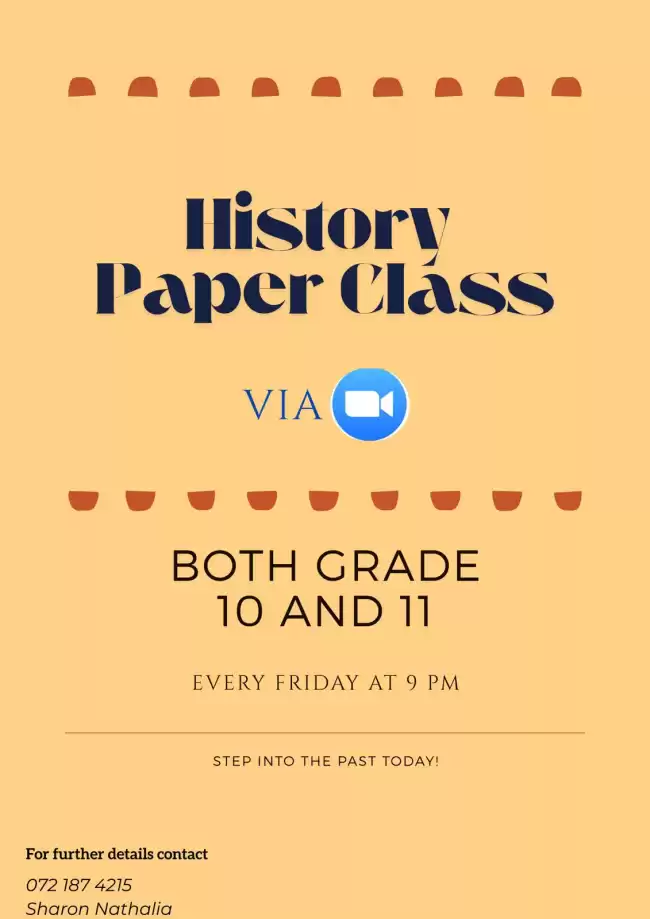 History English Medium Grade 10 and 11