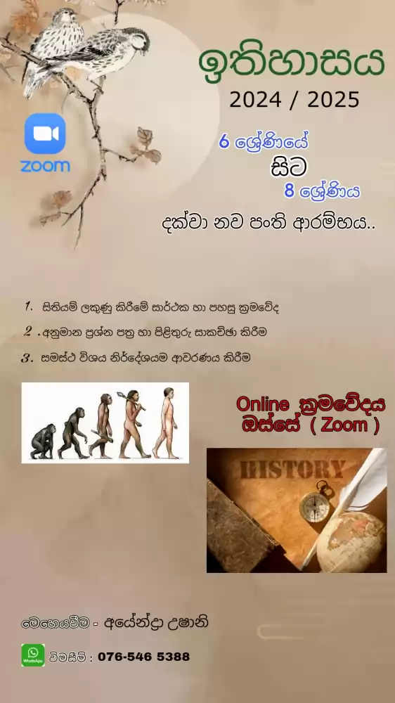 History online class to grade ( 6 - 8 )  students