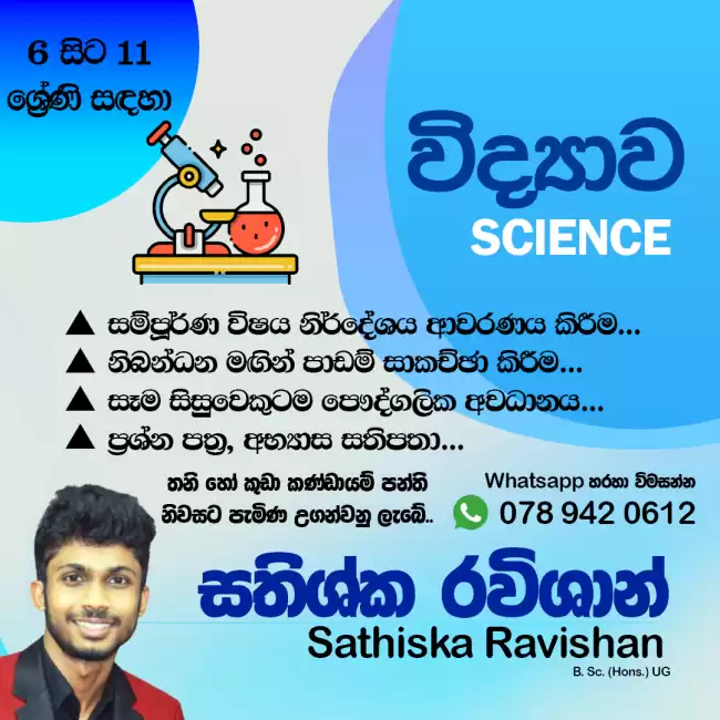 විද්‍යාව උපකාරක පන්ති (Home visit)