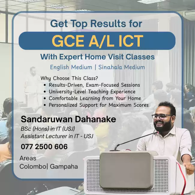 Home-Visit ICT Classes for GCE A/L – With University Expertise