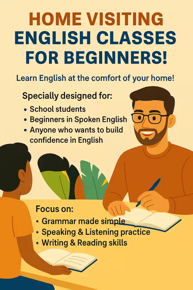 🏠 Home Visiting English Classes for Beginners! 🗣️
