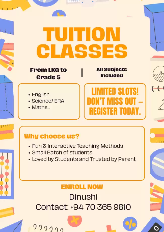 Home Visiting English/ Maths/ ERA Classes For Students Of Grade 1 - 5