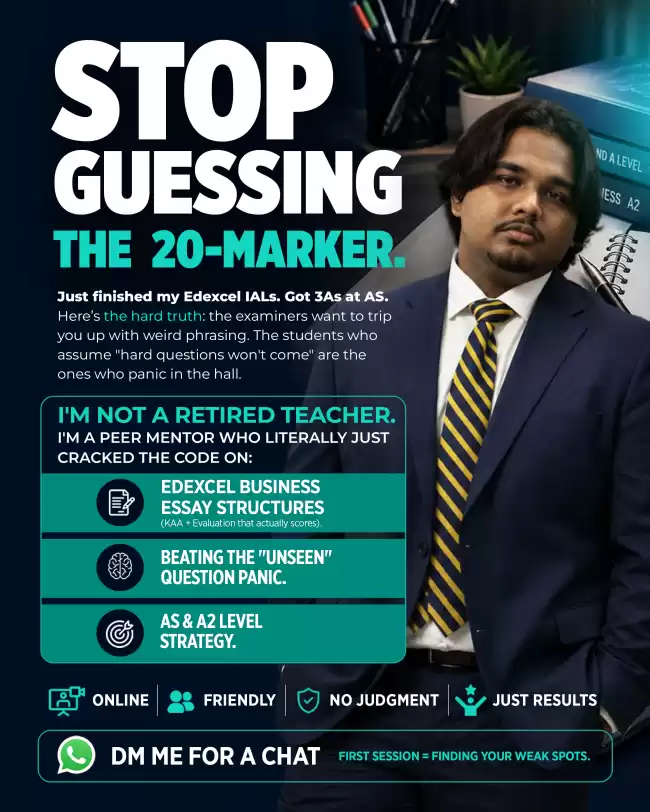 IAL Edexcel Business peer tutor