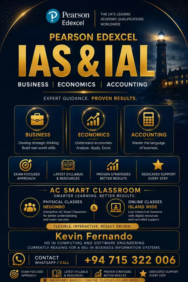 IAS & IAL Business/ Economics/ Accounting
