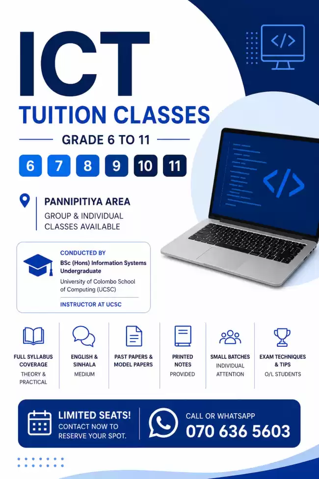 ICT Classes for Grade 6-11