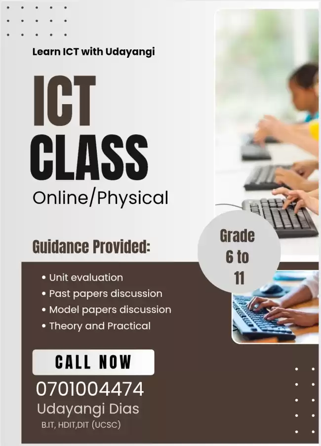 ICT classes for Grade 6 to 11