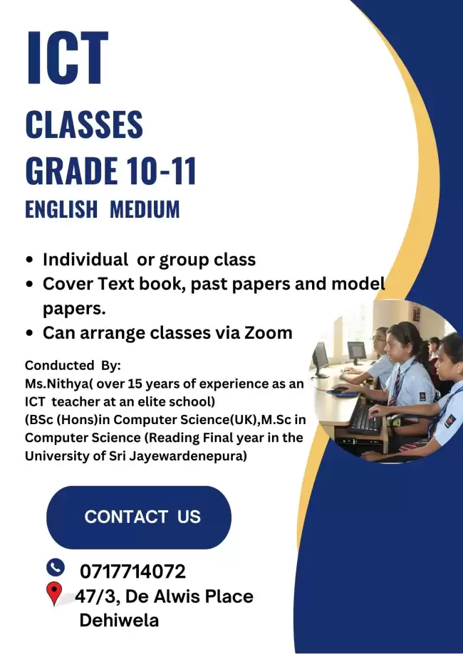 ICT for Grade 6 to A/L