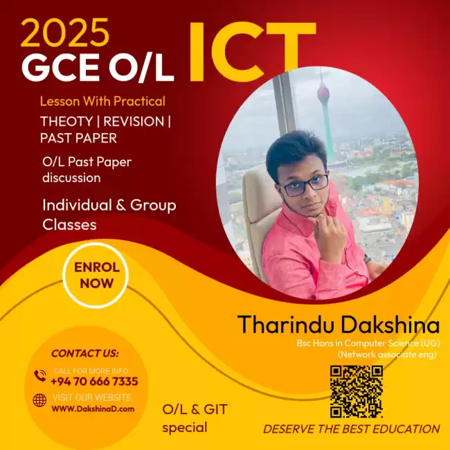 ICT O/L (ICT for OL) Individual/Group/Physical/Online
