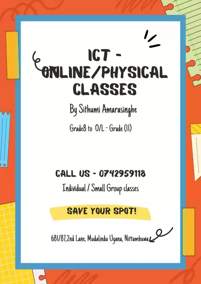 ICT Online / Physical Classes