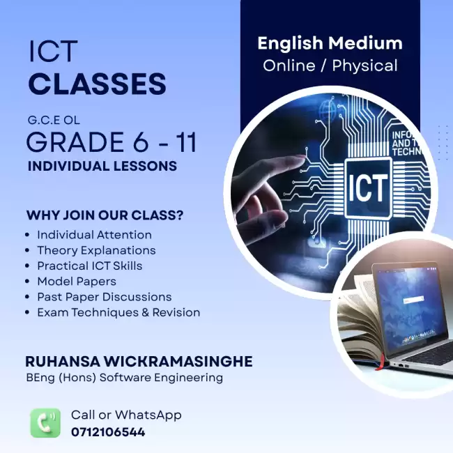 ICT Tuition Classes | Grade 6 - 11