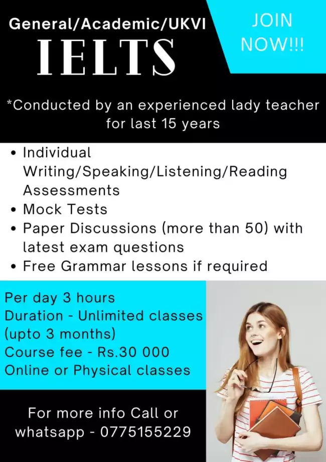 IELTS / PTE ACADEMIC / GENERAL / UKVI