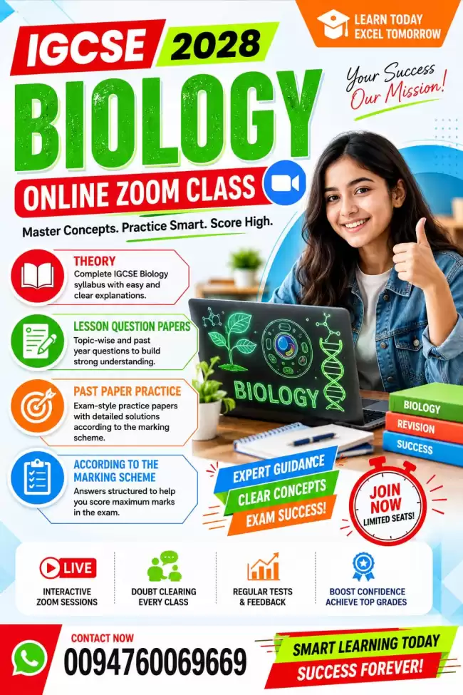 🧬 IGCSE BIOLOGY 2028