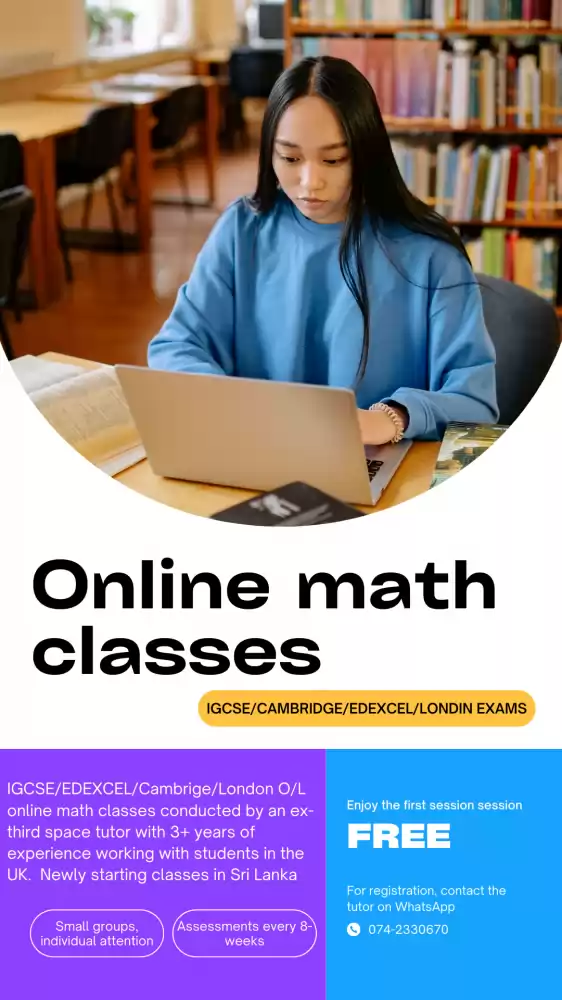 IGCSE/CAMBRIDGE/EDEXCEL/LONDON O/L ONLINE MATH CLASSES