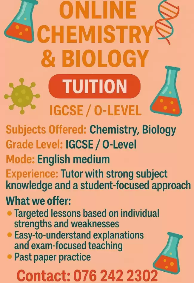 IGCSE CHEMISTRY AND BIOLOGY