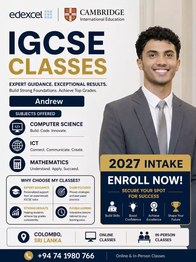 IGCSE Classes for Mathematics, ICT & Computer Science