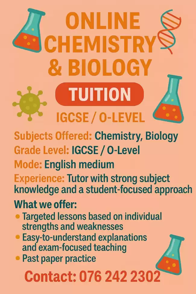 IGCSE | O/L Chemistry and Biology tuition