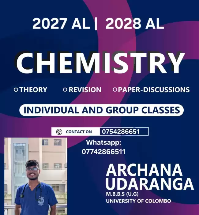 Individual And Group Classes For Advanced Level Chemistry