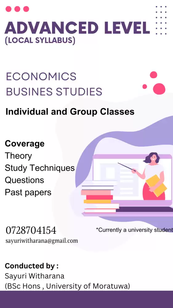 Individual Business studies classes - English Medium