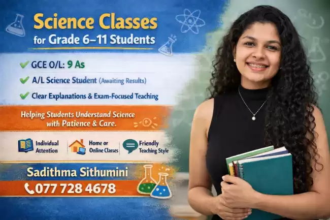 Individual Science Classes for Grade 6 - 11 (First Visit Free)