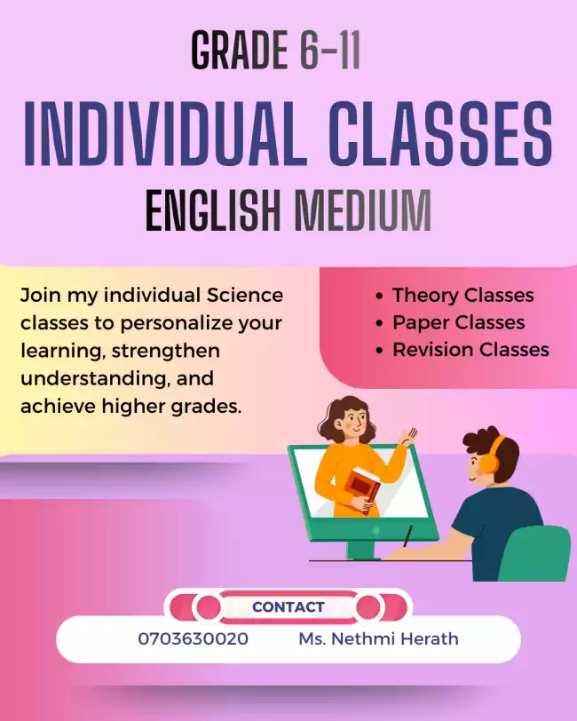 Individual Science Classes (Grade 6 –11 | English Medium)