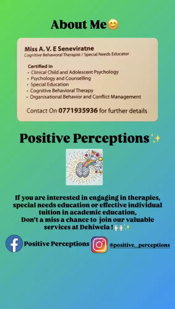 Individual Tuition, Special Needs Education, Therapies