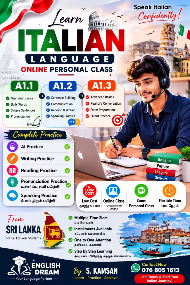 ITALIAN LANGUAGE ONLINE Class