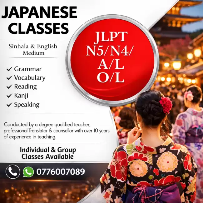 Japanese Classes ( JLPT / ordinary level/ advanced level)