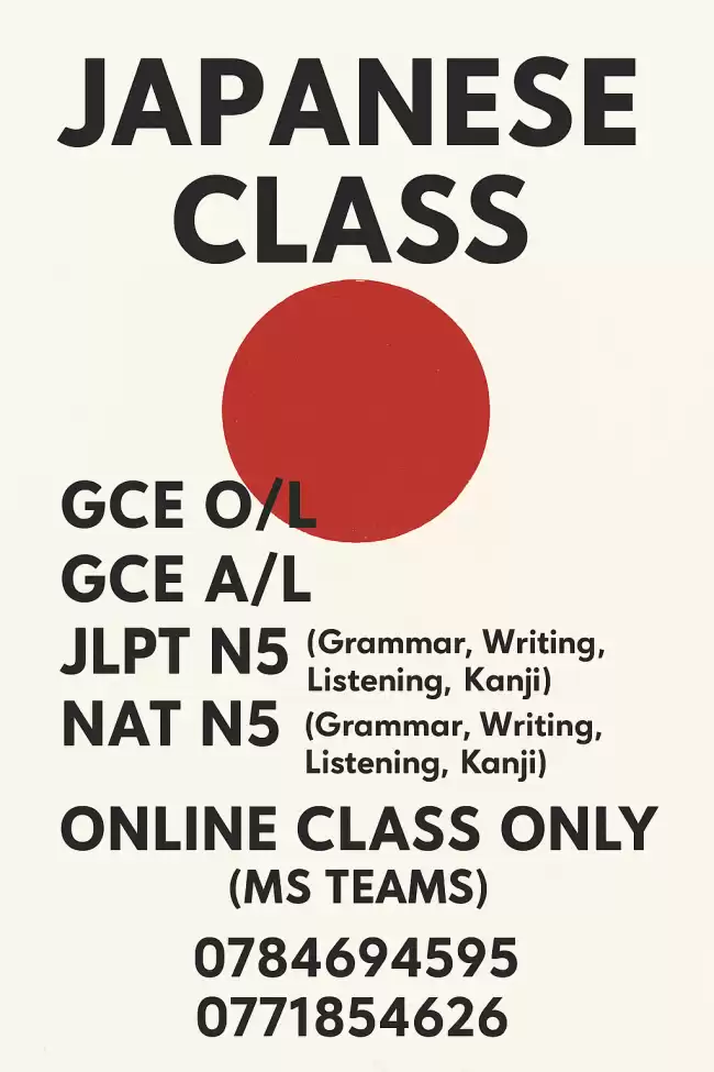 Japanese language class