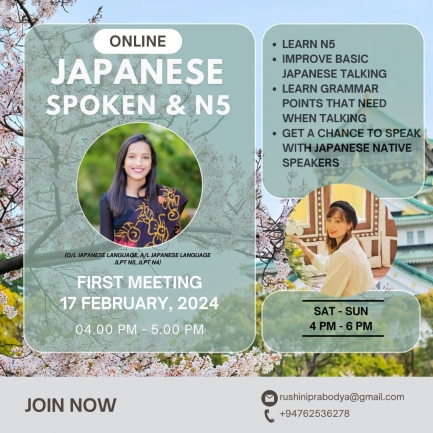 Japanese spoken class and N5 classes