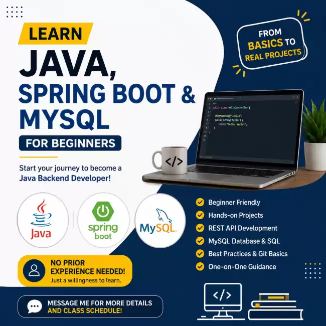 Java, Spring Boot & MySQL for Beginners