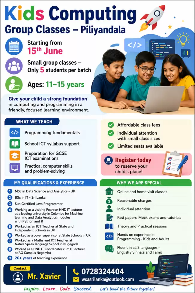 Kids Computer/Programming classes