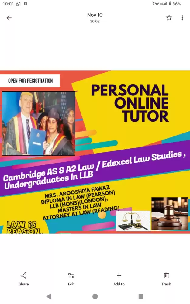 . “Law Classes for Edexcel and Cambridge Students – Expert Teacher, Proven Results!” !“New Batch Starting – LLB & Law Tuition (Individual / Group)”