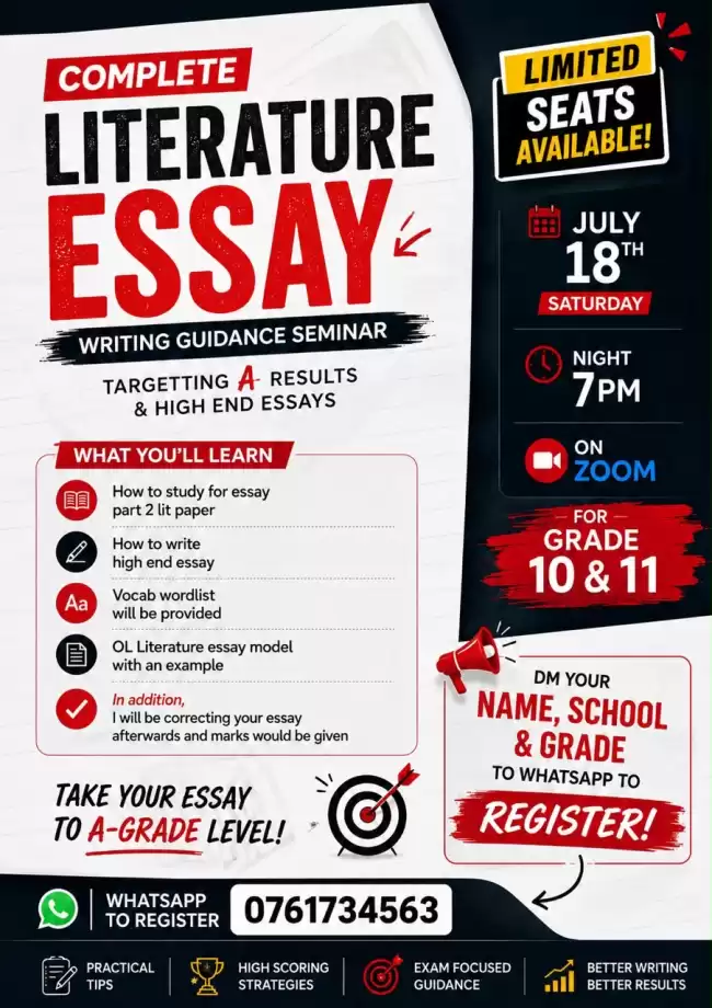 LITRETURE ESSAY WRITING SEMINAR