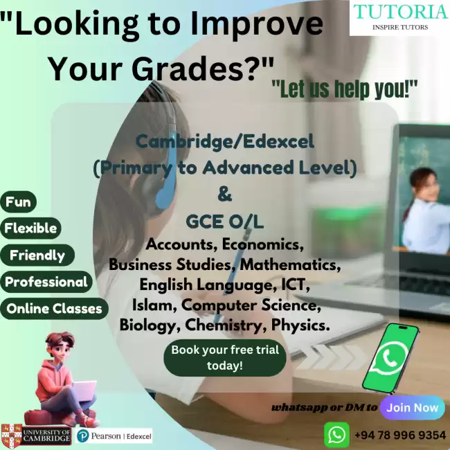 Local, Cambridge and Edexcel (Primary to Advanced Level)