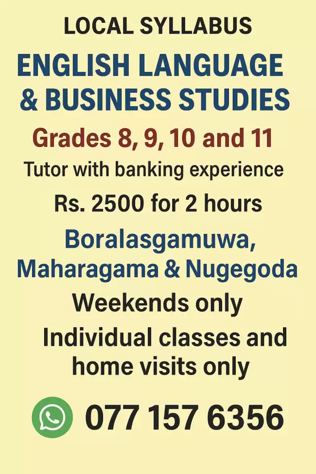 Local Syllabus English Language and Business Studies classes