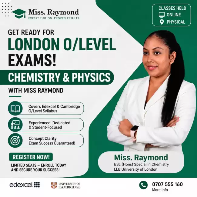 London exams Chemistry & Physics