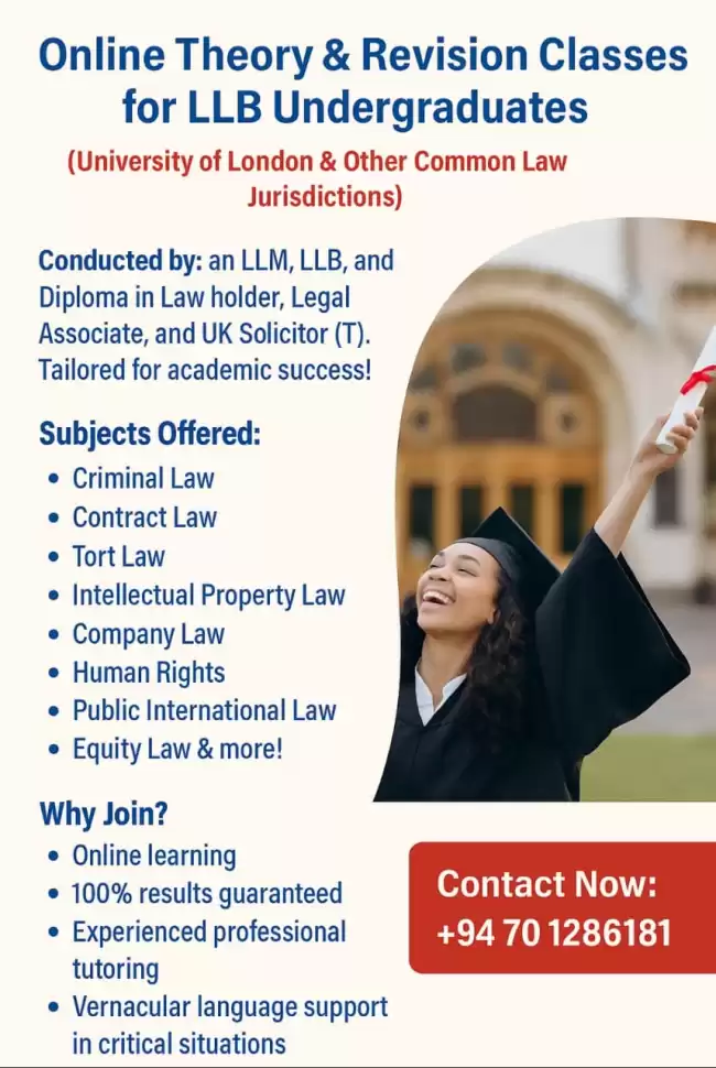 London LLB, Cambridge and Edexcel Law Theory and Revision Sessions offered by CO Paralegals Documents and Drafting Services (Academic Wing)