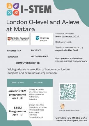 London O-level and A-level Group Classes at Matara