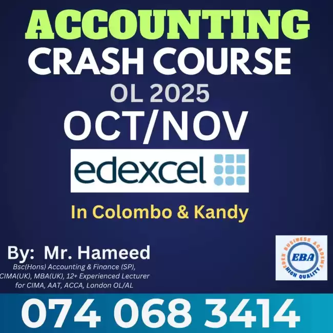 London OL and AL commerce PHYSICAL CLASSES in KANDY