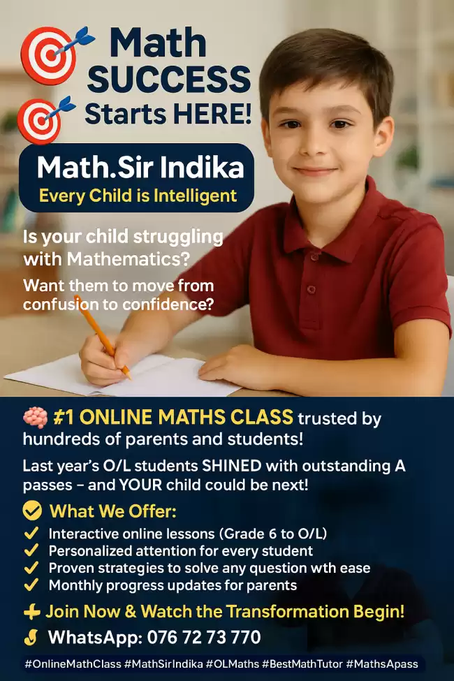 🎯 Math Success Starts HERE! 🎯 📚 Online Classes with Math.Sir Indika | Proven A+ Results!