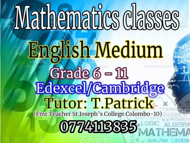 Mathemathetics classes (English medium)