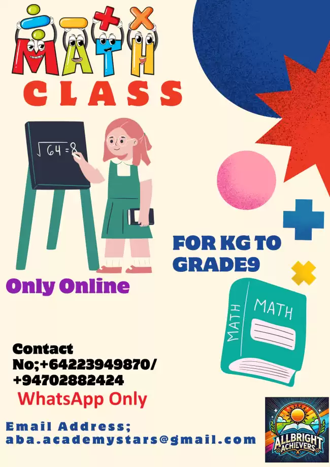 Mathematic from KG to grade 9 Local, Edexcel & Cambridge