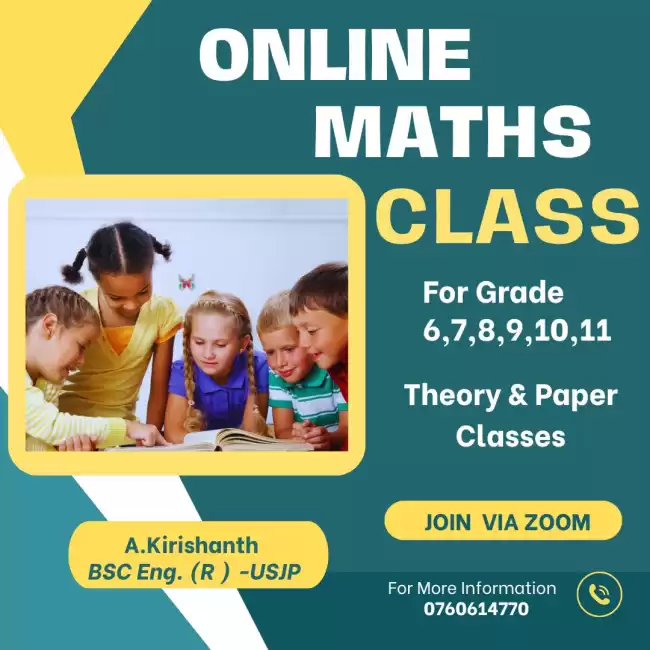 Mathematical online classes for Tamil and English medium