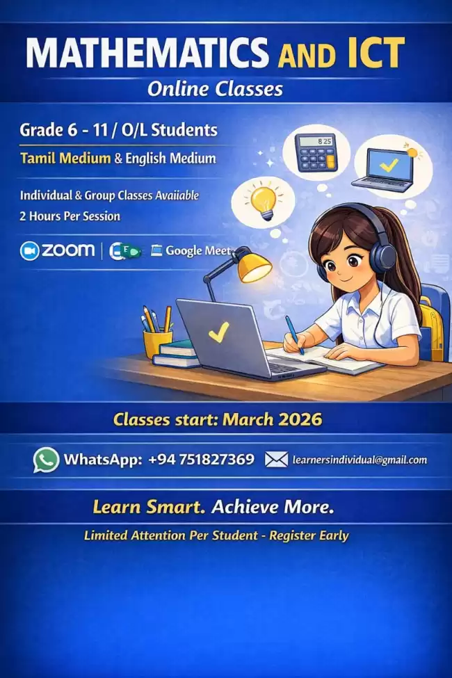 Mathematics and ICT Online classes