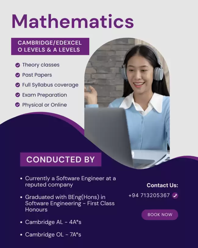 Mathematics - Cambridge | Edexcel - O Levels and A Level