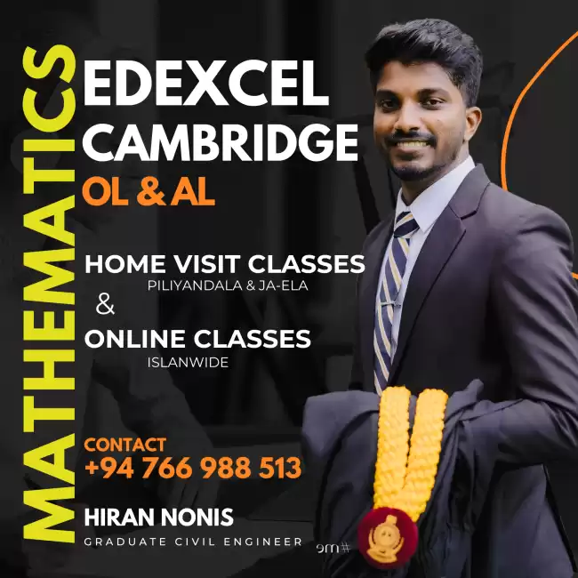 Mathematics Classes - Edexcel & Cambridge O/L & A/L (Online & Home Visit)